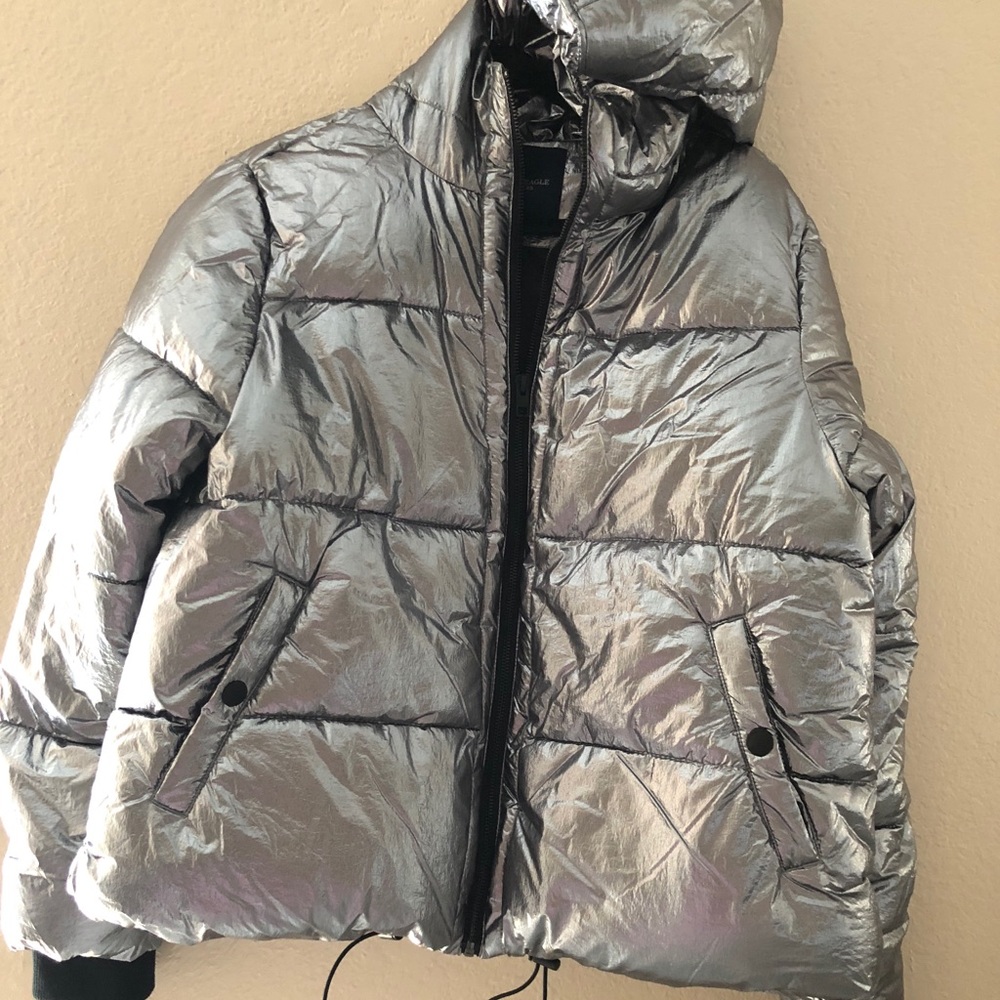 American eagle down coat metallic
